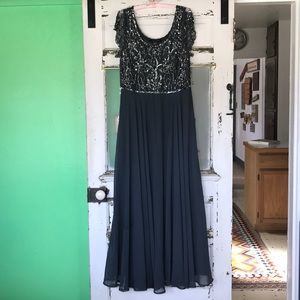 Jkara Sequined Evening Gown